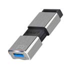 EAGET F90 128GB High-speed USB 3.0 Push-pull Zinc Alloy U Disk (Silver Grey) - 1