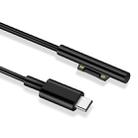 Surface Pro 7 / 6 / 5 to USB-C / Type-C Male Interfaces Power Adapter Charger Cable for Microsoft Surface Pro 7 / 6 / 5 / 4 / 3 / Microsoft Surface Go(Black) - 1