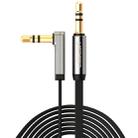 Ugreen 3.5mm Male to 3.5mm Male Elbow Audio Connector Adapter Cable Gold-plated Port Car AUX Audio Cable, Length: 3m - 1
