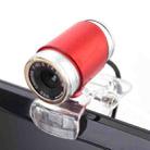 HXSJ A860 30fps 480P HD Webcam for Desktop / Laptop, with 10m Sound Absorbing Microphone, Length: 1.4m(Red) - 1