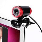 HXSJ A860 30fps 480P HD Webcam for Desktop / Laptop, with 10m Sound Absorbing Microphone, Length: 1.4m(Red + Black) - 1