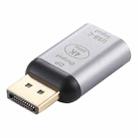 Type-C / USB-C Female to Big DP Male Aluminium Alloy Adapter (Silver) - 1