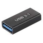 Type-C / USB-C Female to USB 3.0 Female Aluminium Alloy Adapter (Black) - 1