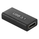 Type-C / USB-C Female to USB 3.0 Female Aluminium Alloy Adapter (Black) - 2
