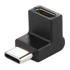 Type-C / USB-C Male to Type-C / USB-C Female 90 Degree Elbow Head Aluminium Alloy Adapter (Black) - 1