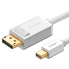 Ugreen MD105 1.5m 4K HD Thunderbolt Mini Display Port to DisplayPort Converter Cable(White) - 1