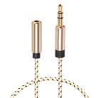 REXLIS 3596 3.5mm Male to Female Stereo Gold-plated Plug AUX / Earphone Cotton Braided Extension Cable for 3.5mm AUX Standard Digital Devices, Length: 0.5m - 1