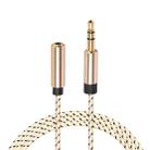 REXLIS 3596 3.5mm Male to Female Stereo Gold-plated Plug AUX / Earphone Cotton Braided Extension Cable for 3.5mm AUX Standard Digital Devices, Length: 1.8m - 1