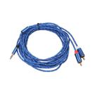 REXLIS 3610 3.5mm Male to Dual RCA Gold-plated Plug Blue Cotton Braided Audio Cable for RCA Input Interface Active Speaker, Length: 5m - 4