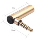 REXLIS BK3567 3.5mm Male + 3.5mm Female L-shaped 90 Degree Elbow Gold-plated Plug Gold Audio Interface Extension Adapter for 3.5mm Interface Devices, Support Earphones with Microphone - 3