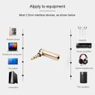 REXLIS BK3567 3.5mm Male + 3.5mm Female L-shaped 90 Degree Elbow Gold-plated Plug Gold Audio Interface Extension Adapter for 3.5mm Interface Devices, Support Earphones with Microphone - 5