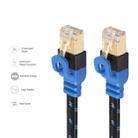 REXLIS CAT7-2 Gold-plated CAT7 Flat Ethernet 10 Gigabit Two-color Braided Network LAN Cable for Modem Router LAN Network, with Shielded RJ45 Connectors, Length: 8m - 2