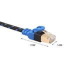 REXLIS CAT7-2 Gold-plated CAT7 Flat Ethernet 10 Gigabit Two-color Braided Network LAN Cable for Modem Router LAN Network, with Shielded RJ45 Connectors, Length: 8m - 3