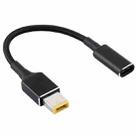 PD 100W 18.5-20V Square Plug to USB-C / Type-C Adapter Nylon Braid Cable for Lenovo - 3