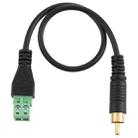 RCA Male Gold-plated to 2 Pin Pluggable Terminals Solder-free USB Connector Solderless Connection Adapter Cable, Length: 30cm - 3