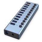 11 in 1 USB 3.0 HUB Splitter with Independent Switch & 12V 4A Power Supply - 1