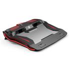 SSRQ-021S Red Light Version Flank Glowing Dual-fan Laptop Radiator Two-speed Adjustable Computer Base for Laptops Under 18 inch - 1