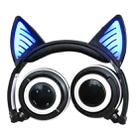 Foldable Wireless Bluetooth V4.2 Glowing Cat Ear Headphone Gaming Headset with LED Light & Mic, For iPhone, Galaxy, Huawei, Xiaomi, LG, HTC and Other Smart Phones(Black) - 1