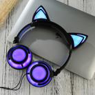 USB Charging Foldable Glowing Cat Ear Headphone Gaming Headset with LED Light & AUX Cable, For iPhone, Galaxy, Huawei, Xiaomi, LG, HTC and Other Smart Phones(Black) - 1