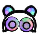 USB Charging Foldable Glowing Bear Ear Headphone Gaming Headset with LED Light, For iPhone, Galaxy, Huawei, Xiaomi, LG, HTC and Other Smart Phones(Black) - 1