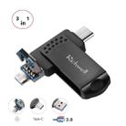 Richwell 3 in 1 64G Type-C + Micro USB + USB 3.0 Metal Flash Disk with OTG Function(Black) - 1