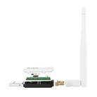 Tenda U1 Portable 300Mbps Wireless USB WiFi Adapter External Receiver Network Card with Antenna(White) - 3
