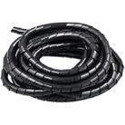 18m PE Spiral Pipes Wire Winding Organizer Tidy Tube, Nominal Diameter: 4mm(Black) - 1
