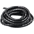 18m PE Spiral Pipes Wire Winding Organizer Tidy Tube, Nominal Diameter: 4mm(Black) - 2