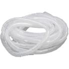 15m PE Spiral Pipes Wire Winding Organizer Tidy Tube, Nominal Diameter: 6mm(White) - 1