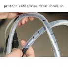 9m PE Spiral Pipes Wire Winding Organizer Tidy Tube, Nominal Diameter: 10mm(White) - 4