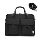 Laptop Bag Double Pocket Single Shoulder Bag, Size: 13.3 Inches (Black) - 1