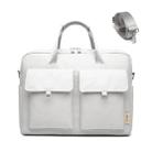 Laptop Bag Double Pocket Single Shoulder Bag, Size: 14 Inches (Grey) - 1