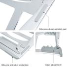 Aluminum Alloy Cooling Holder Desktop Portable Simple Laptop Bracket, Six-stage Support, Size: 21x26cm (Rose Gold) - 4