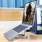 Aluminum Alloy Cooling Holder Desktop Portable Simple Laptop Bracket, Six-stage Support, Size: 21x26cm (Rose Gold) - 9