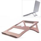 Aluminum Alloy Cooling Holder Desktop Portable Simple Laptop Bracket, Two-stage Support, Size: 21x26cm (Rose Gold) - 1