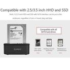 ORICO 6218US3 USB 3.0 Type-B to SATA External Storage Hard Drive Dock for 2.5 inch / 3.5 inch SATA HDD / SSD - 6