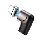 X20 100W PD USB-C / Type-C Female to USB-C / Type-C Elbow Magnetic Charging Adapter(Black) - 1