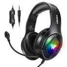 Wintory M1 USB + 3.5mm 4 Pin Adjustable RGB Light Gaming Headset with Mic (Black) - 1