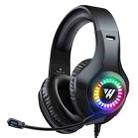Wintory M3 USB + 3.5mm 4 Pin Adjustable RGB Light Gaming Headset with Mic (Black) - 1