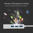 Aluminum Shell 3 USB3.0 Ports HUB + USB3.0 Gigabit Ethernet Adapter - 5