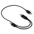 2 in 1 USB 2.0 Male to 2 Dual USB Male Cable for Computer / Laptop, Length: 50cm - 1
