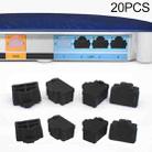 20 PCS Silicone Anti-Dust Plugs for RJ45 Port(Black) - 1