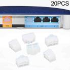 20 PCS Silicone Anti-Dust Plugs for RJ45 Port(Transparent) - 1