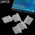20 PCS Silicone Anti-Dust Plugs for USB-C / Type-C Port(Transparent) - 1