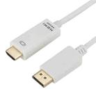 4K x 2K DP to HDMI Converter Cable, Cable Length: 1.8m(White) - 1