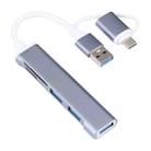 A-807 5 in 1 USB 3.0 and Type-C / USB-C to USB 3.0 HUB Adapter Card Reader - 1