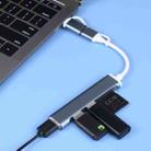 A-807 5 in 1 USB 3.0 and Type-C / USB-C to USB 3.0 HUB Adapter Card Reader - 6