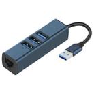 RDS 6307 USB to USB3.0 + Dual USB2.0 + RJ45 4 in 1 HUB Adapter - 1