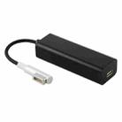 AnyWatt 60W USB-C / Type-C Female to 5 Pin MagSafe 1 Male L Head Series Charge Adapter Converter for MacBook (Black) - 2