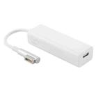 AnyWatt 85W USB-C / Type-C Female to 5 Pin MagSafe 1 Male L Head Series Charge Adapter Converter for MacBook (White) - 1